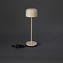 Konstsmide Batteri bordlampe LILLE med USB tilslutning, med touch-d�mper IP54, sandy d�mpbar