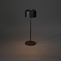 Konstsmide Batteri bordlampe LILLE med USB tilslutning, med touch-d�mper IP54, sort d�mpbar