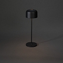Konstsmide Batteri bordlampe LILLE med USB tilslutning, med touch-d�mper IP54, sort d�mpbar