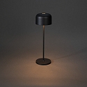 Konstsmide Batteri bordlampe LILLE med USB tilslutning, med touch-d�mper IP54, sort d�mpbar