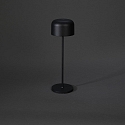 Konstsmide Batteri bordlampe LILLE med USB tilslutning, med touch-d�mper IP54, sort d�mpbar