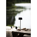 Konstsmide Batteri bordlampe LILLE med USB tilslutning, med touch-d�mper IP54, sort d�mpbar