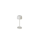 Batteri bordlampe LILLE MINI med USB tilslutning, med touch-d�mper IP54, hvid d�mpbar