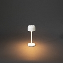 Konstsmide Batteri bordlampe LILLE MINI med USB tilslutning, med touch-d�mper IP54, hvid d�mpbar
