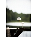Konstsmide Batteri bordlampe LILLE MINI med USB tilslutning, med touch-d�mper IP54, hvid d�mpbar