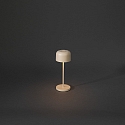 Konstsmide Batteri bordlampe LILLE MINI med USB tilslutning, med touch-d�mper IP54, sandy d�mpbar