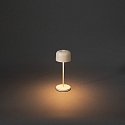Konstsmide Batteri bordlampe LILLE MINI med USB tilslutning, med touch-d�mper IP54, sandy d�mpbar