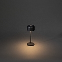 Konstsmide Batteri bordlampe LILLE MINI med USB tilslutning, med touch-d�mper IP54, sort d�mpbar