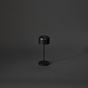Konstsmide Batteri bordlampe LILLE MINI med USB tilslutning, med touch-d�mper IP54, sort d�mpbar