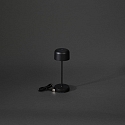 Konstsmide Batteri bordlampe LILLE MINI med USB tilslutning, med touch-d�mper IP54, sort d�mpbar