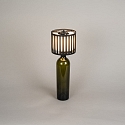 Batteri bordlampe BOTTLE med USB tilslutning, med touch-d�mper IP54, sort d�mpbar