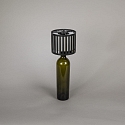 Konstsmide Batteri bordlampe BOTTLE med USB tilslutning, med touch-d�mper IP54, sort d�mpbar
