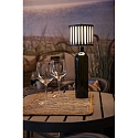 Konstsmide Batteri bordlampe BOTTLE med USB tilslutning, med touch-d�mper IP54, sort d�mpbar