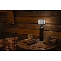 Konstsmide Batteri bordlampe BOTTLE med USB tilslutning, med touch-d�mper IP54, sort d�mpbar