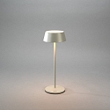 Konstsmide Batteri bordlampe MENTON USB IP54, gr�, lakeret d�mpbar
