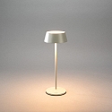 Konstsmide Batteri bordlampe MENTON USB IP54, gr�, lakeret d�mpbar