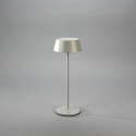 Konstsmide Batteri bordlampe MENTON USB IP54, gr�, lakeret d�mpbar