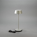 Konstsmide Batteri bordlampe MENTON USB IP54, gr�, lakeret d�mpbar