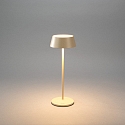 Konstsmide Batteri bordlampe MENTON USB IP54, sandy, lakeret d�mpbar