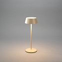 Konstsmide Batteri bordlampe MENTON USB IP54, sandy, lakeret d�mpbar