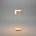 Konstsmide Batteri bordlampe MENTON USB IP54, sandy, lakeret d�mpbar