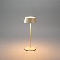 Konstsmide Batteri bordlampe MENTON USB IP54, sandy, lakeret d�mpbar