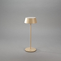 Konstsmide Batteri bordlampe MENTON USB IP54, sandy, lakeret d�mpbar