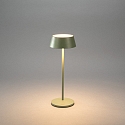 Konstsmide Batteri bordlampe MENTON USB IP54, gr�n, gr�, lakeret d�mpbar