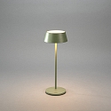 Konstsmide Batteri bordlampe MENTON USB IP54, gr�n, gr�, lakeret d�mpbar