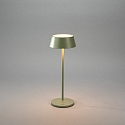Konstsmide Batteri bordlampe MENTON USB IP54, gr�n, gr�, lakeret d�mpbar