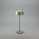 Konstsmide Batteri bordlampe MENTON USB IP54, gr�n, gr�, lakeret d�mpbar