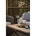 Konstsmide Batteri bordlampe MENTON USB IP54, gr�n, gr�, lakeret d�mpbar