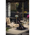 Konstsmide Batteri bordlampe MENTON USB IP54, gr�n, gr�, lakeret d�mpbar