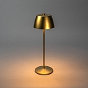 Konstsmide Batteri bordlampe EZE USB IP54, guld mat