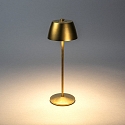 Konstsmide Batteri bordlampe EZE USB IP54, guld mat