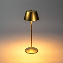 Konstsmide Batteri bordlampe EZE USB IP54, guld mat