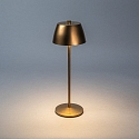 Konstsmide Batteri bordlampe EZE USB IP54, kobber, mat