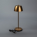 Konstsmide Batteri bordlampe EZE USB IP54, kobber, mat
