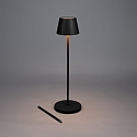 Konstsmide Batteri standerlampe POMEZIA MEDIUM USB IP54, sort d�mpbar