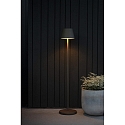 Konstsmide Batteri standerlampe POMEZIA MEDIUM USB IP54, sort d�mpbar