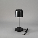 Konstsmide Batteri bordlampe BIOT USB IP54, sort d�mpbar