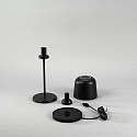 Konstsmide Batteri bordlampe BIOT USB IP54, sort d�mpbar