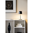 Konstsmide Batteri bordlampe BIOT USB IP54, sort d�mpbar