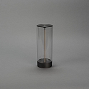 Konstsmide Batteri bordlampe EDISON S USB IP54, antracit d�mpbar