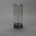 Konstsmide Batteri bordlampe EDISON L USB IP54, antracit d�mpbar