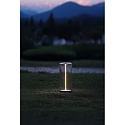 Konstsmide Batteri bordlampe EDISON L USB IP54, antracit d�mpbar