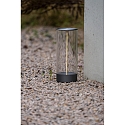 Konstsmide Batteri bordlampe EDISON L USB IP54, antracit d�mpbar