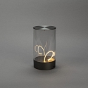 Konstsmide Batteri bordlampe EDISON M USB IP54, antracit d�mpbar