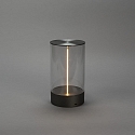 Konstsmide Batteri bordlampe EDISON M USB IP54, antracit d�mpbar