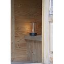 Konstsmide Batteri bordlampe EDISON M USB IP54, antracit d�mpbar